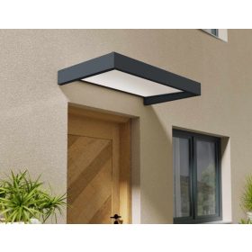   Modern bejárati előtető, 160 x 95 x 17 cm, Palram Sophia™ 1600 Víztiszta tetőpanellel