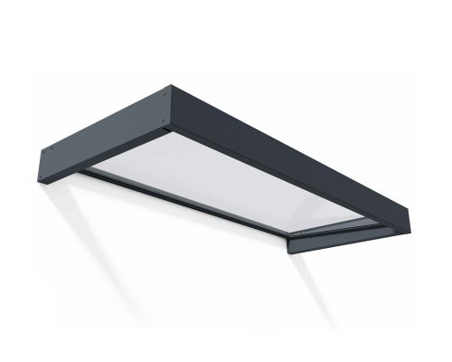 Modern bejárati előtető, 215 x 95 x 17 cm, Palram Sophia™ 2150 Víztiszta tetőpanellel