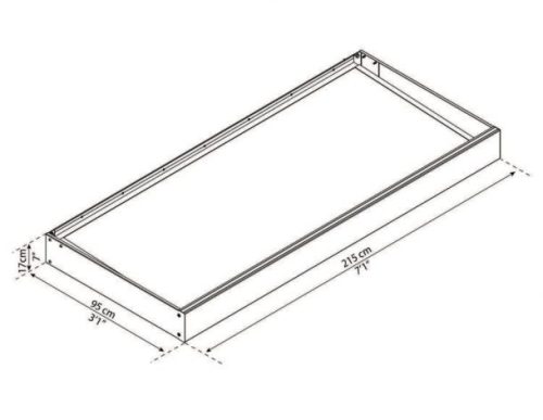 Modern bejárati előtető, 215 x 95 x 17 cm, Palram Sophia™ 2150 Víztiszta tetőpanellel
