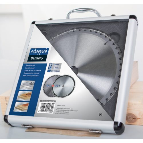 254 mm-es körfűrészlap készlet,  2 db-os, Scheppach