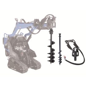   Földfúró Meghajtó Egység + Fúrószár 100 és 200mm Scheppach MKL 730 Hernyótalpas Rakodógéphez