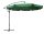 ROJAPLAST EXCLUSIVE függő napernyő hajtókarral, zöld - ø 300 cm - vízálló 