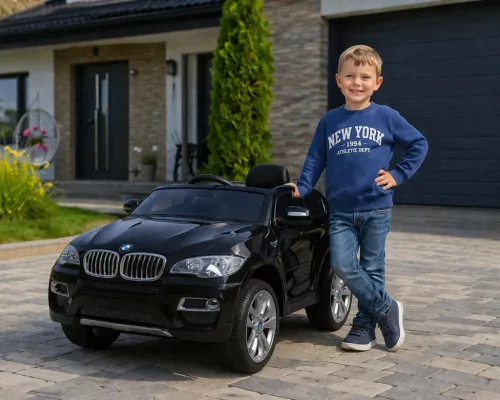 Elektromos, Akkumulátoros Gyerek Autó, HECHT BMW X6-BLACK (fekete) +ajándék 80.000Ft értékű****wellnessutalvány