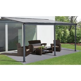   Riwall RMPP 16x10 Anthracite Aluminium Pergola, Terasztető 5x3m, antracit, +AJÁNDÉK 120000Ft értékű****wellness utalvány!