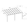 Riwall RMPP 16x10 Anthracite Aluminium Pergola, Terasztető 5x3m, antracit, +AJÁNDÉK 120000Ft értékű****wellness utalvány!