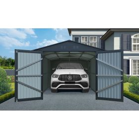   Riwall PRO RMCG 20x10 Fém Garázs, Szerszámtároló, 3 x 6 m, nyeregtetővel (antracit) +ajándék 120000Ft értékű****wellness utalvány