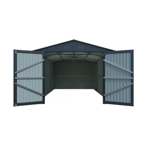 Riwall PRO RMCG 20x10 Fém Garázs, Szerszámtároló, 3 x 6 m, nyeregtetővel (antracit) +ajándék 120000Ft értékű****wellness utalvány
