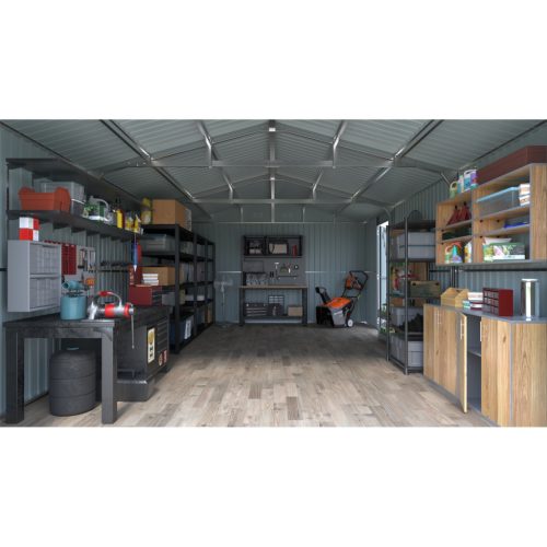 Riwall PRO RMCG 20x13 Fém Garázs, Szerszámtároló, 3,86 x 6 m, nyeregtetővel (antracit) +ajándék 120000Ft értékű****wellness utalvány 