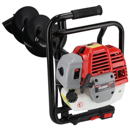DEDRA DED8809 Benzines talajfúró, földfúró, 2 ütemű, 52 cm3, 2 LE, 100, 150, 200 mm-es fúrószárral +ajándék 80000Ft értékű****wellness utalvány