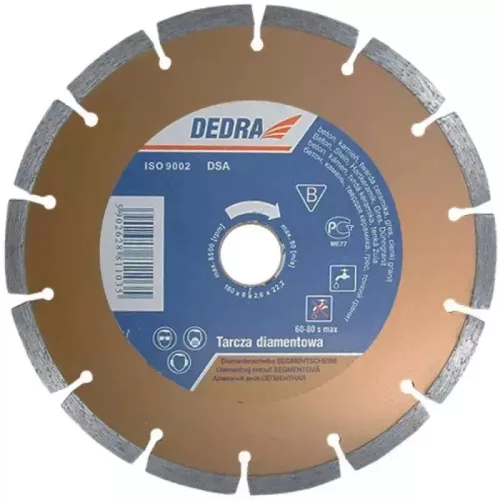 DEDRA H1107 Szegmentált gyémánt vágótárcsa 125mm/22,2mm