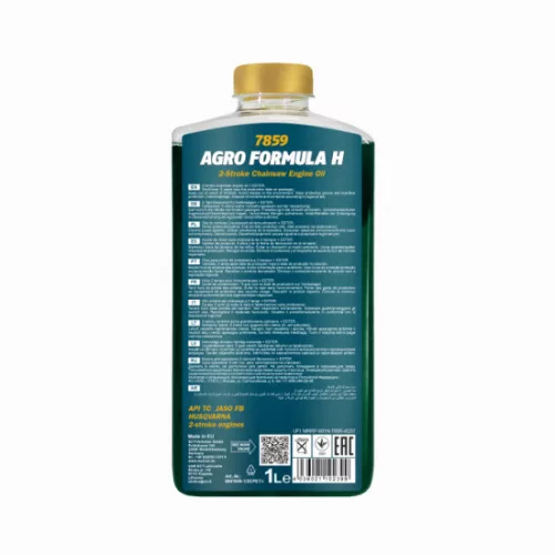 MANNOL 7859 AGRO FORMULA H 2T Magas teljesítményszintű motorolaj kétütemű, benzines kisgépekhez, 1 liter