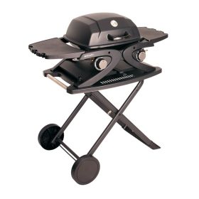   Riwall PRO RGG 20 Compact SET, Gázüzemű Mobil Grillsütő 4,2 kW, 2 gázégővel és összecsukható asztallal