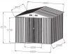 Hecht 10x10 Plus Kerti ház, Szerszámtároló, fém, 303cm x 301 cm