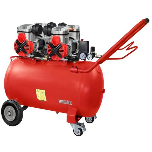 Olajmentes Kompresszor, 100 literes, 8 Bar, 3000W, csendes, Hecht 2084