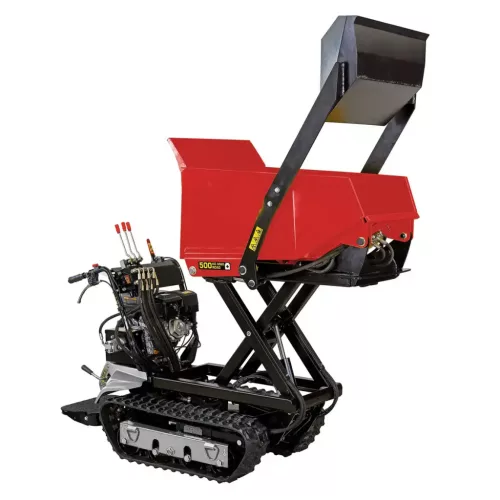 Benzinmotoros Szállító, önjáró, hernyótalpas, hidraulikus emelővel, 500 kg, 270 cm3 HECHT2960