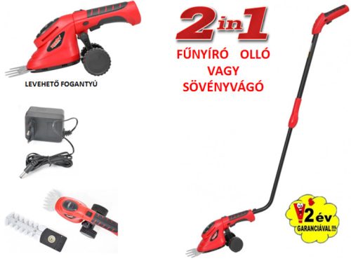 Akkumulátoros Sövényvágó és Fűnyíró Olló HECHT 5036 SET 2in1