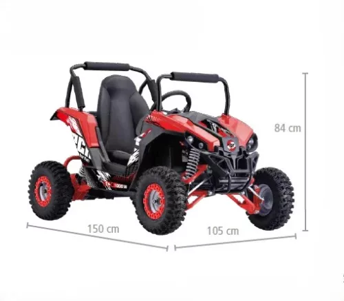 Akkumulátoros Gyerek Buggy, 48V, 12 Ah, 1000W, HECHT 54849 RED