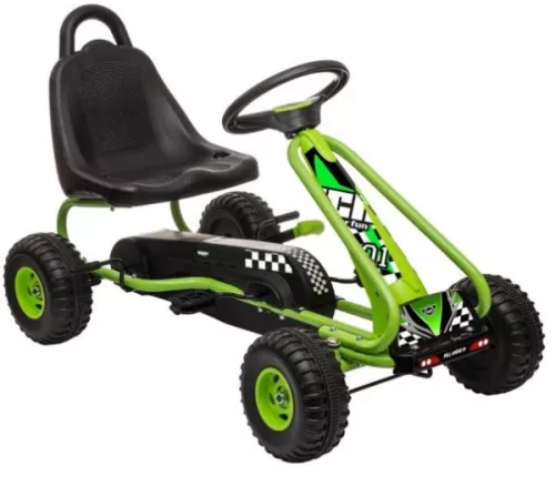 Pedálos Gokart HECHT 59792 lánchajással, max.30kg-ig, 3-8 éves korig, zöld