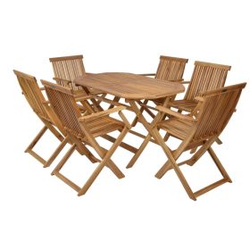 Fa Kerti Bútor Garnitúra, 6 Személyes, HECHT BASIC SET6