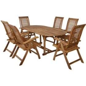   HECHT CAMBERET SET, Fa Kerti Garnitúra, 6 Személyes,  kemény akácia fából LUXUS kivitelben