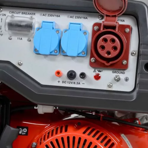 Benzinmotoros Áramfejlesztő, HECHT GG 10000, 8500W, 10.8A, 3 fázisú, 459cm3, AVR fesz.szabályzó, 