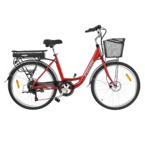   Elektromos Kerékpár HECHT PRIME RED, 26"-os, aluminium váz, tárcsa fék, Shimano váltó, 36V/10,4Ah, + 40.000 Ft értékű wellness utalvány