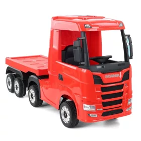 Elektromos, Akkumulátoros Gyermek Teherautó SCANIA Piros