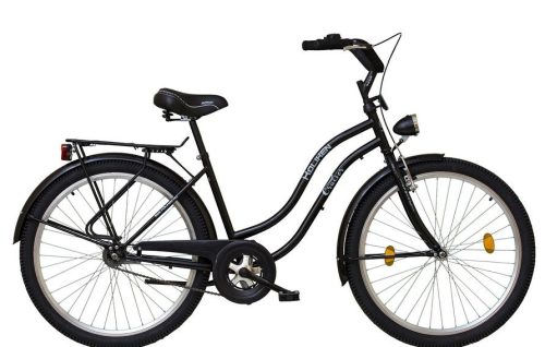 26"CRUISER túra női kerékpár, fekete, KOLIKEN