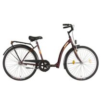   26" Biketek Hunyadi kerékpár bordó, női, biztonságos-alacsony átlépésű,