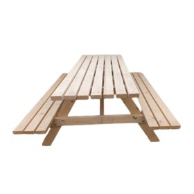   Kerti asztal paddal 200x150x79cm, natúr BOROVI FENYŐBŐL !!! +ajándék 80000Ft értékű****wellness utalvány