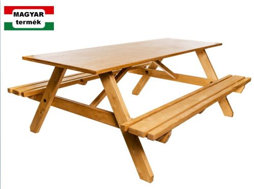 Kerti asztal paddal / Sörpad, 200x150x79 cm