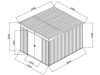 Kerti ház, Szerszámtároló, 2,4 x 2,8 m, acéllemez, Riwall RMSP 9x8 Anthracit LUX +ajándék 80000Ft értékű****wellness utalvány