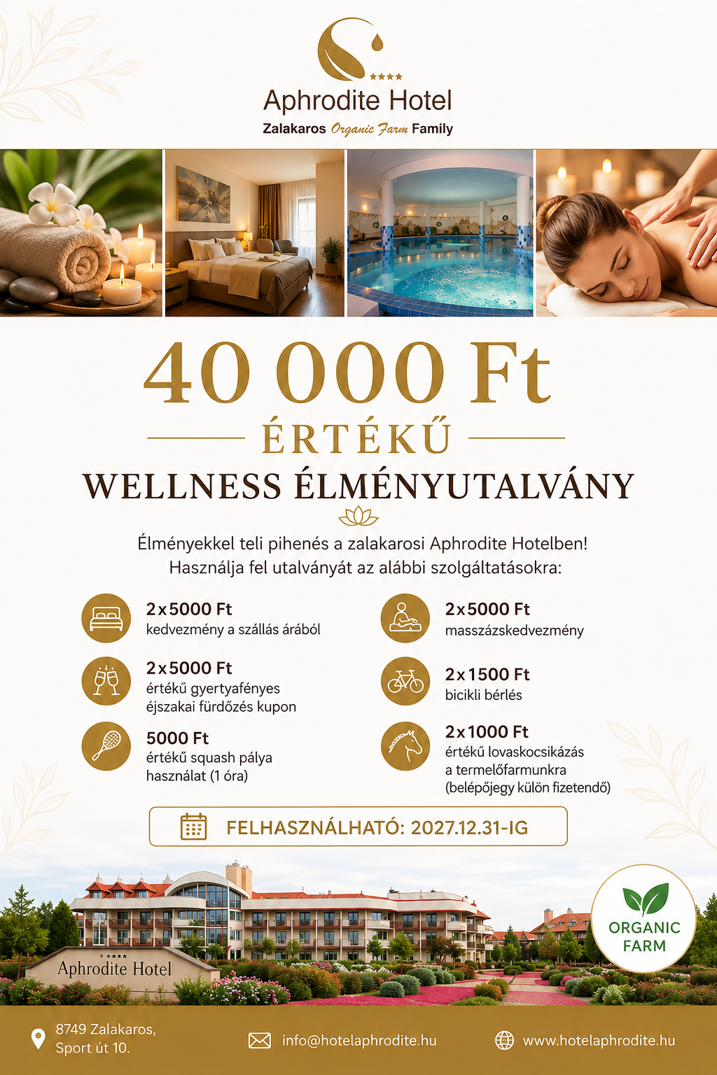 40 000 Ft értékű wellness élményutalvány