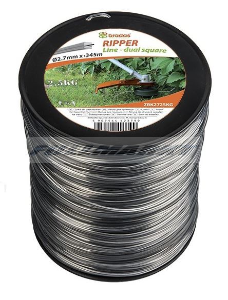 Kétkomponensű Fűkasza Damil,Vágószál 2,7mm szögletes 345m Ripper Dual, Lengyel Kétkomponensű Fűkasza Damil,Vágószál 2,7mm szögletes 345m Ripper Dual, Lengyel